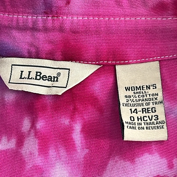 L.L. Bean Women's Colorful Tie Dye Button Down Blazer Jacket Size 14 - Picture 5 of 5
